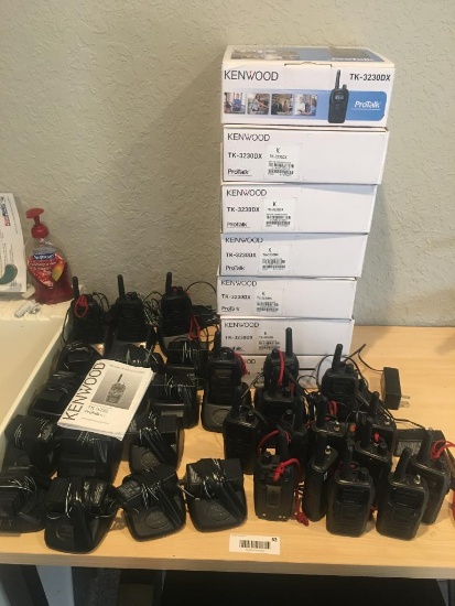 Lot of Kenwood ProTalk XLS model TK3230 Two Way Radios