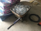 Wheelbarrow and Water Bottles