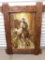 Painting of Cowboy in a large wooden frame 38