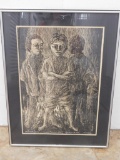 MINERO (El Salvador) TITLE: ?Ninos Nocturnos? MEDIUM: Woodcut, Artist Proof