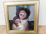 SINCLAIR, ALFREDO (Panama) TITLE: ?Mother and Child? DATE: 1989 MEDIUM: Oil on canvas