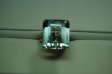 Aquamarine fashion ring.