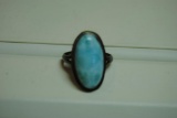 Antique style Larimar fashion ring.