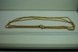 Triple strand rope necklace.