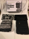 Lot of 10 Diaper Backpacks (5 Black and 5 Swirl pattern)