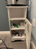 SMALL WHITE STORAGE CABINET (3 SHELVES)