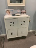 CUBED STORAGE CABINET & CONTENTS