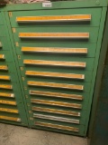 11 drawer machining cabinet and contents