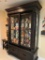 Tommy Bahama dark wood glass front cabinet