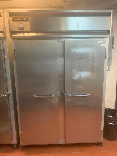 Continental double door stainless refrigerator