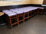 purple bar stools (no backs)