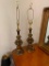 Set of two brass table lamps (no shades)