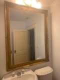 Mirror with gold frame