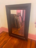 Wooden Rectangular Wall Mirror