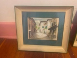 Framed Handpainted Studio Original Water Color from Rudolf Fine Arts Studio ?Un? by Andre