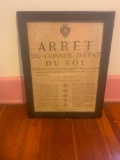 Framed French Newspaper from 1789