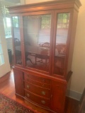 Antique Glass Front China Hutch