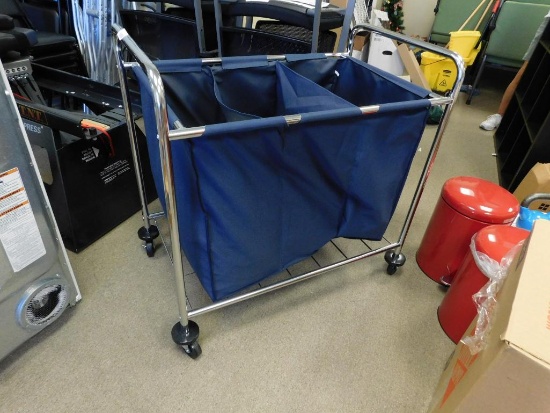 Rolling Laundry Cart (3 Compartments)