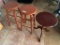 Two stools and a small round table