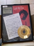 The Doors - Light My Fire 24K Gold Plated Record with Certificate of Authenticity