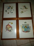 Norman Rockwell - Four Ages of Love - framed prints 1076/1200 w/Cert. of Authenticity, 20.5