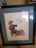 Norman Rockwell - Puppy Love Suite -framed print 191/300 with Certificate of Authenticity, 22
