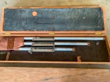 3 wooden cases with misc. tools