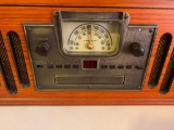 Crosley replica old-fashioned stereo has CD player and record player