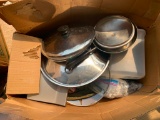 Misc box of pots and pans