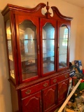 Glass front china cabinet (lighted)
