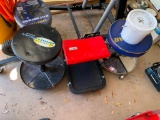 Lot of 3 auto rolling stools