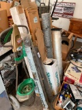 Misc. lot of various rolls of chicken wire, film and tint