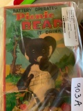 Vintage battery operated Picnic Bear - It Drinks