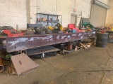Heavy Duty Metal Work Table, Approximately 14' x 5'