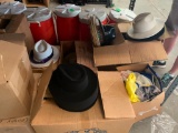 Twelve boxes of misc costume hats