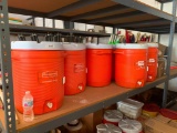 Lot of six Large Rubbermaid coolers