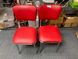 Two red chairs