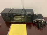 Sony boom box with two speakers