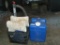 Gas can, rubber boots & misc items