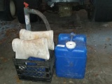 Gas can, rubber boots & misc items