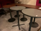 6 High Top Round Tables (2 Grey - 4 Brown)