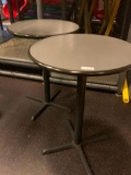 2 Grey Round Top Tables