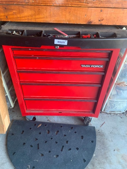 TaskForce 5 Drawer Rolling Tool Box - With Contents