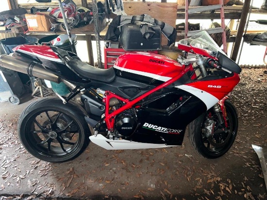 2012 Ducati 848 EVO Motorcycle, VIN # ZDM1XBMV9CB021377