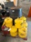 Pallet of misc 5 gallon Gas Cans and Tank (Osha approved)