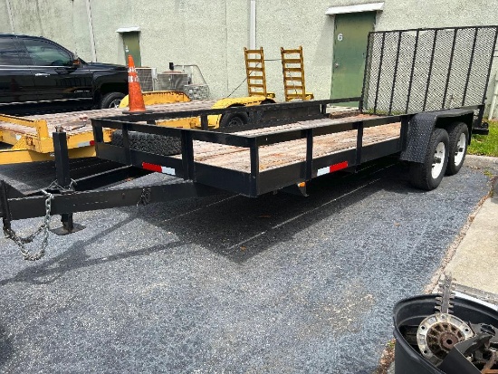 Dual Axle Triple Crown Utility Trailer 18ft x 7 ft with Drop down back ramp