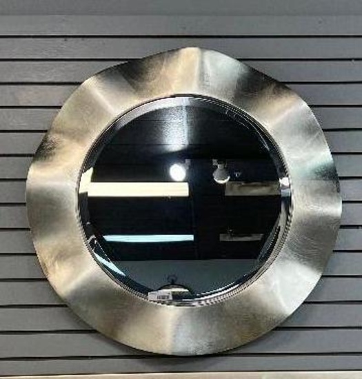Round Silver Wall Mirror