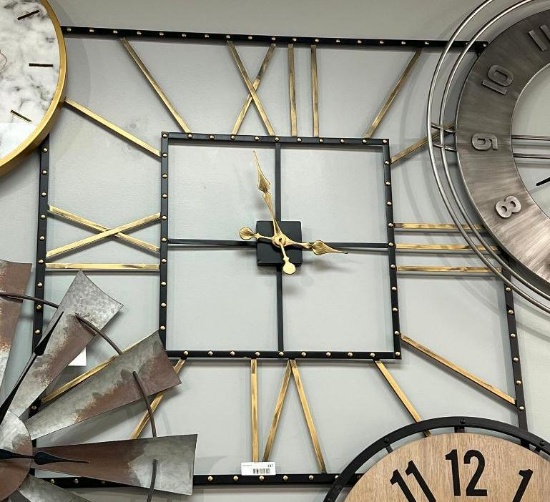 Square Metal Clock