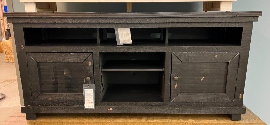 Willow 64" Console Distressed Black
