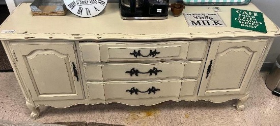 Distressed Cream colored Console